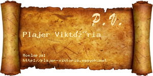 Plajer Viktória névjegykártya